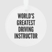 Wereldwijde rijinstructeur ornament (achterkant)
