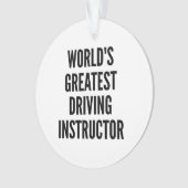 Wereldwijde rijinstructeur ornament (voorkant)