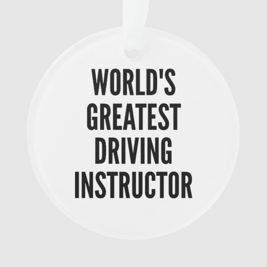 Wereldwijde rijinstructeur ornament (voorkant)