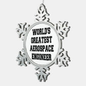 Wereldwijde ruimtevaartingenieur tin sneeuwvlok ornament (Rechts)