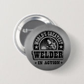 Wereldwijde 's werelds grootste welzijnsvrouw in a ronde button 5,7 cm (Voorkant /achterkant)