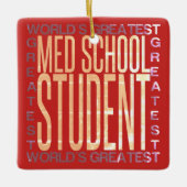 Wereldwijde schoolstudent keramisch ornament (Voorkant)