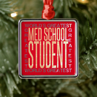 Wereldwijde schoolstudent metalen ornament