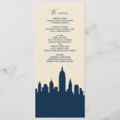 Wereldwijde Skyline bestemming liefde Trouwmenu Programmakaart (Voorkant)