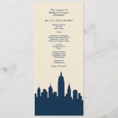 Wereldwijde Skyline Love Story bestemming bruiloft Programmakaart (Achterkant)