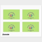 Wereldwijde Smile Unite. Dag van het geluk. Rechthoekige Sticker (Vel)