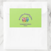 Wereldwijde Smile Unite. Dag van het geluk. Rechthoekige Sticker (Tas)