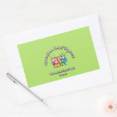 Wereldwijde Smile Unite. Dag van het geluk. Rechthoekige Sticker (Envelop)