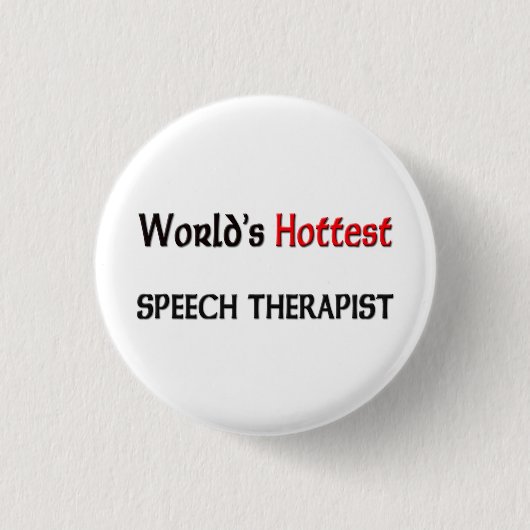 Wereldwijde snelst sprekertherapist ronde button 3,2 cm (Voorkant)