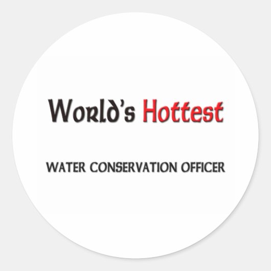 Wereldwijde snelste waterbeschermingsfunctionaris ronde sticker (Voorkant)