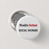 Wereldwijde sociale werker ronde button 3,2 cm (Voorkant /achterkant)