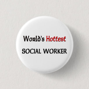 Wereldwijde sociale werker ronde button 3,2 cm