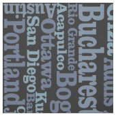 Wereldwijde stedenstructuur stof (Swatch)