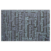 Wereldwijde stedenstructuur stof (Fat Quarter)