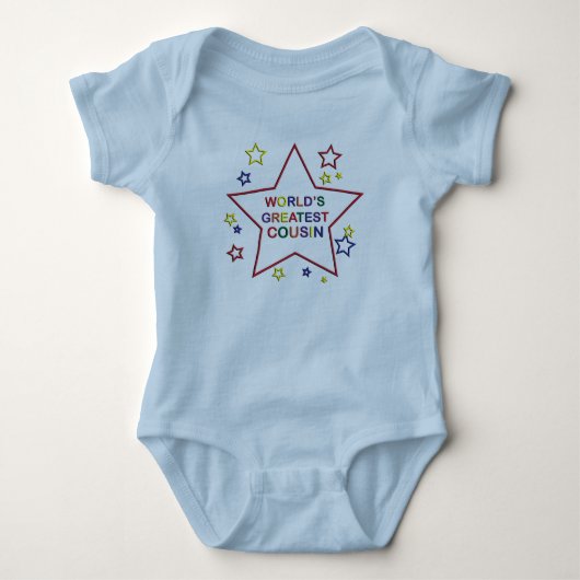 Wereldwijde sterrenneef blauwe Baby Creeper Romper (Voorkant)