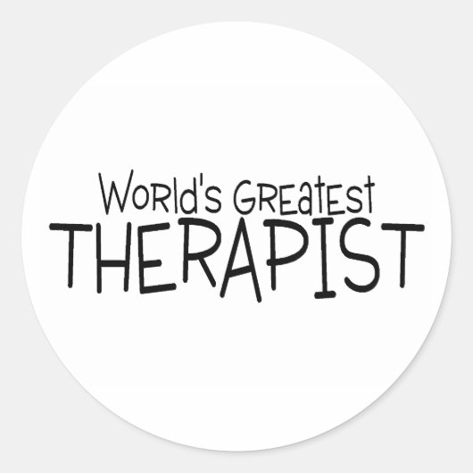 Wereldwijde therapieconoom ronde sticker (Voorkant)