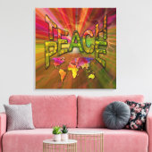 Wereldwijde training voor vrede canvas afdruk (Insitu (Woonkamer))