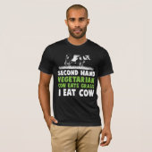 Wereldwijde vegetarische koe Steak Anti Vegan T-shirt (Voorkant volledig)