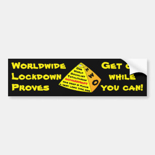 Wereldwijde vergrendeling bumpersticker
