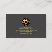 Wereldwijde verkoopmarketing met gouden tabs visitekaartje (Achterkant)