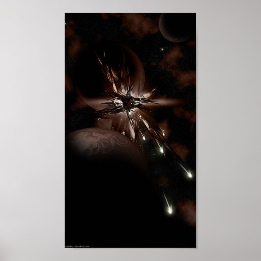 Wereldwijde vernietiging poster (Voorkant)