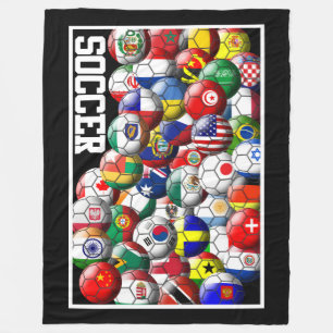 Wereldwijde Voetballen Fleece Deken