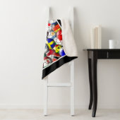 Wereldwijde Voetballen met wereldvlaggen Sherpa Deken (In situ)