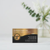 Wereldwijde vracht en logistiek visitekaartje (Staand voorkant)