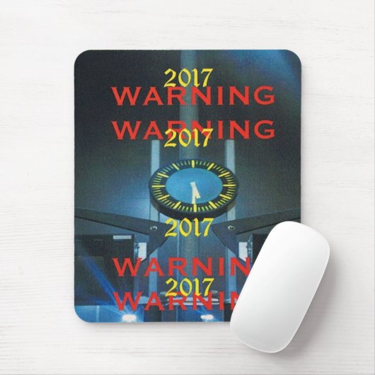 Wereldwijde waarschuwing 2017 Mousepad Muismat (Met muis)