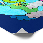 Wereldwijde waarschuwing stoppen - getextureerd |  poster (Hoek)