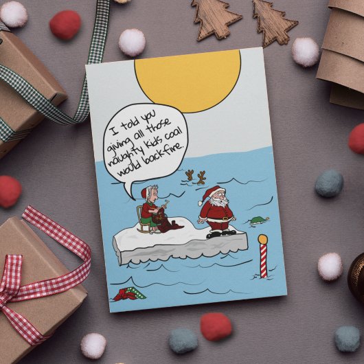 Wereldwijde warme zantas: Kerstmis over klimaatver Feestdagen Kaart