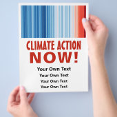 Wereldwijde Warming Stripes Climate Change Earth Flyer (Hand)