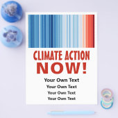 Wereldwijde Warming Stripes Climate Change Earth Flyer (Enkel)