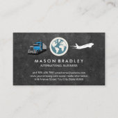 Wereldwijde Wereldbol | Semi Truck | Luchtvliegtui Visitekaartje (Voorkant)