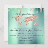 Wereldwijde Wereldbol van de Bestemmingskaart Brid Magnetische Uitnodiging (Voorkant)