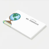 Wereldwijde Wereldbol voor de stapel boeken - Gepe Post-it® Notes (Schuin)
