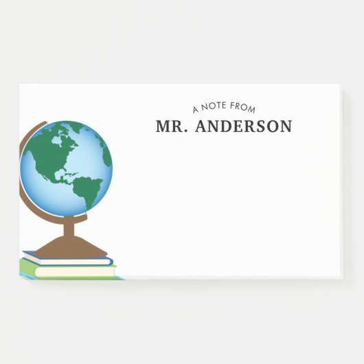 Wereldwijde Wereldbol voor de stapel boeken - Gepe Post-it® Notes (Voorkant)