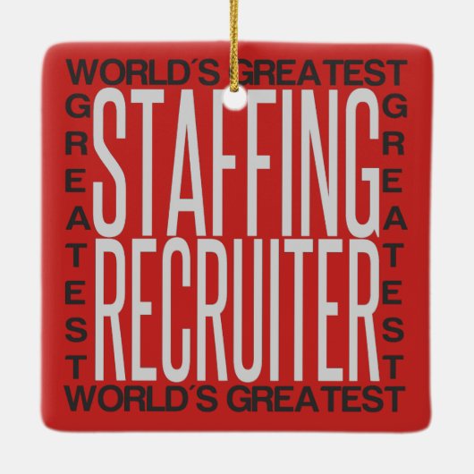 Wereldwijde werkomgeving met het grootste personee keramisch ornament (Achterkant)