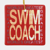 Wereldwijde wim-coach keramisch ornament (Voorkant)