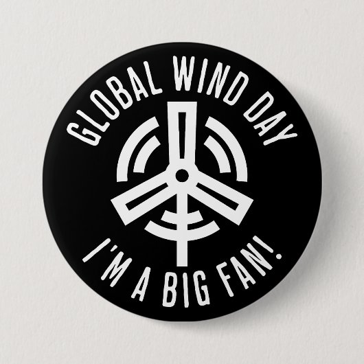 Wereldwijde winddag Fan Pun Ronde Button 7,6 Cm (Voorkant)