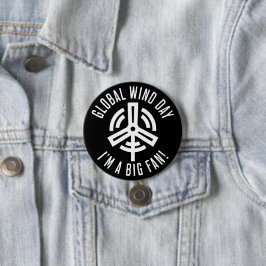 Wereldwijde winddag Fan Pun Ronde Button 7,6 Cm