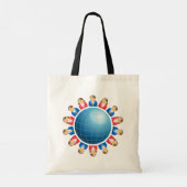 Wereldwijde zakelijke Mannen en vrouwelijke Canvas Tote Bag (Achterkant)