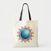 Wereldwijde zakelijke Mannen en vrouwelijke Canvas Tote Bag (Voorkant)