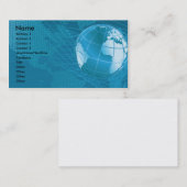 Wereldwijde zakelijke Visitekaartje (Voorkant / Achterkant)