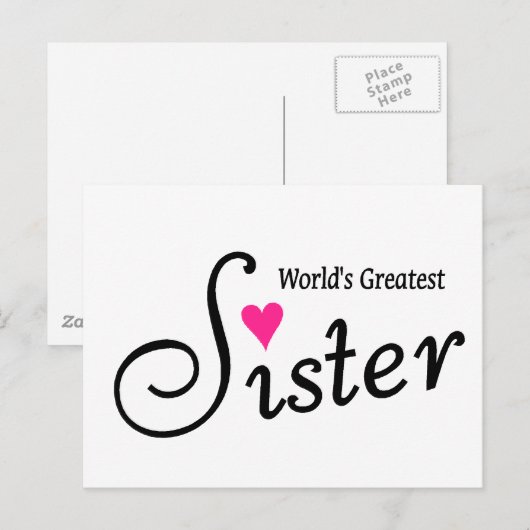 Wereldwijde zuster briefkaart (Voorkant / Achterkant)