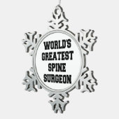 Wereldwijde zwaarste wervelkolom chirurg tin sneeuwvlok ornament (Rechts)