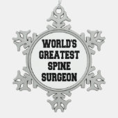 Wereldwijde zwaarste wervelkolom chirurg tin sneeuwvlok ornament (Voorkant)