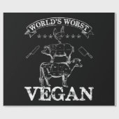 Wereldwijden slechtste veen vlees BBQ Koe kippen v Cadeaupapier (Vlak)