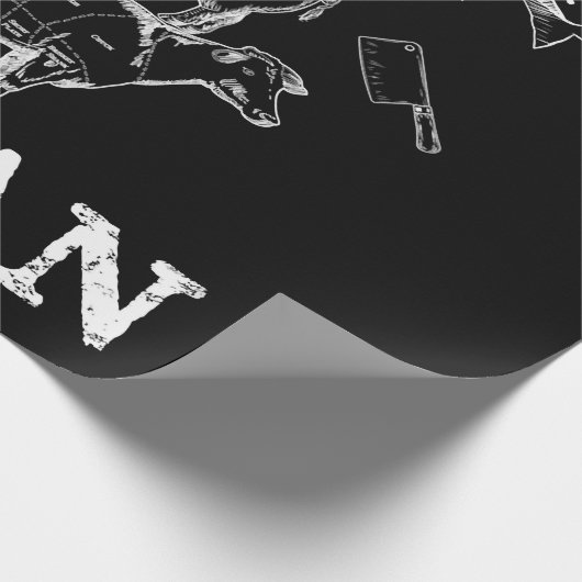 Wereldwijden slechtste veen vlees BBQ Koe kippen v Cadeaupapier (Hoek)