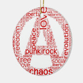 Wereldwolk in anarchie vorm keramisch ornament (Links)